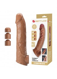 Карамельный фаллоудлинитель с подхватом мошонки Silas - 26 см. - Baile - в Коломне купить с доставкой