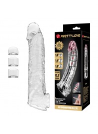 Прозрачный фаллоудлинитель с подхватом мошонки Silas - 26 см. - Baile - в Коломне купить с доставкой