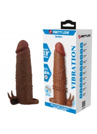 Коричневая насадка на пенис Quillon - 20 см. - Baile - в Коломне купить с доставкой