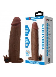 Коричневая насадка на пенис Xerxes - 22 см. - Baile - в Коломне купить с доставкой