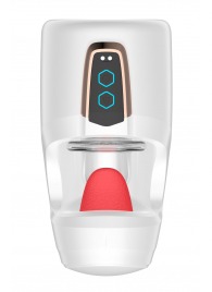 Белый мастурбатор с язычком и возвратно-поступательными движениями - Secwell - в Коломне купить с доставкой