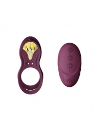 Фиолетовое эрекционное виброкольцо Bayek с пультом ДУ - Zalo - в Коломне купить с доставкой
