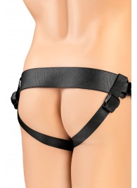 Телесный фаллопротез на черных ремнях Conall - 15 см. - ToyFa - купить с доставкой в Коломне