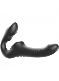 Черный безремневой страпон с 3 моторами - Ibiza - купить с доставкой в Коломне