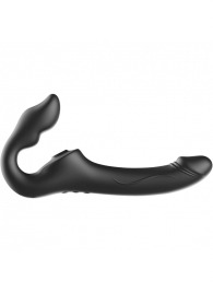 Черный безремневой страпон с 3 моторами - Ibiza - купить с доставкой в Коломне