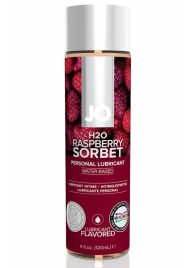 Лубрикант на водной основе с ароматом малины JO Flavored Raspberry Sorbet - 120 мл. - System JO - купить с доставкой в Коломне