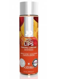 Лубрикант на водной основе с ароматом персика JO Flavored Peachy Lips - 120 мл. - System JO - купить с доставкой в Коломне