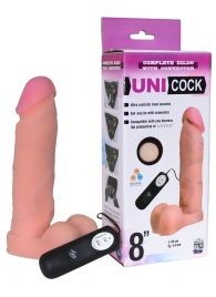 Фаллическая насадка Харнесс UNICOCK 8  с вибрацией - 20 см. - LOVETOY (А-Полимер) - купить с доставкой в Коломне