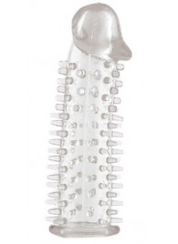 Прозрачная насадка на половой член с закрытой головкой и шипами - 12,5 см. - ToyFa - в Коломне купить с доставкой