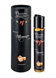 Массажное масло с ароматом карамели Huile de Massage Gourmande Caramel - 59 мл. - Plaisir Secret - купить с доставкой в Коломне