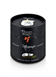 Массажная свеча с ароматом кокоса Bougie de Massage Gourmande Coco - 80 мл. - Plaisir Secret - купить с доставкой в Коломне