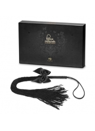 Чёрная плётка Lilly Whip Bijoux - Bijoux Indiscrets - купить с доставкой в Коломне