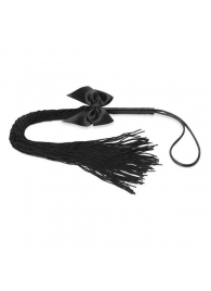 Чёрная плётка Lilly Whip Bijoux - Bijoux Indiscrets - купить с доставкой в Коломне