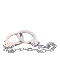 Наручники из металла с длинной цепочкой CHROME HANDCUFFS METAL HANDCUFFS W. KEY - NMC - купить с доставкой в Коломне