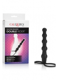 Насадка на пенис для двойного проникновения Silicone Beaded Double Rider - 14 см. - California Exotic Novelties - в Коломне купить с доставкой