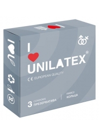 Презервативы с рёбрами Unilatex Ribbed - 3 шт. - Unilatex - купить с доставкой в Коломне