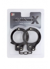 Чёрные наручники из листового металла BONDX METAL CUFFS BLACK - Dream Toys - купить с доставкой в Коломне