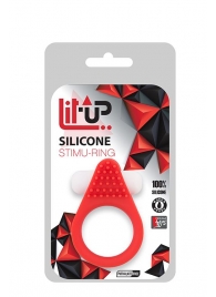 Красное эрекционное кольцо LIT-UP SILICONE STIMU RING 1 RED - Dream Toys - в Коломне купить с доставкой