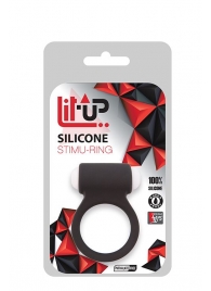 Чёрное эрекционное виброкольцо LIT-UP SILICONE STIMU RING 3 BLACK - Dream Toys - в Коломне купить с доставкой
