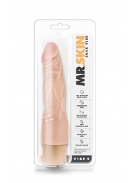 Телесный вибратор-реалистик с шипиками в основании Mr. Skin Cock Vibe 4 - 20,3 см. - Blush Novelties