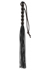 Чёрная мини-плеть из резины Rubber Mini Whip - 22 см. - Blush Novelties - купить с доставкой в Коломне