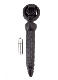 Черная вибронасадка с анальным стимулятором - ToyFa - в Коломне купить с доставкой