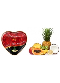 Массажная свеча с ароматом экзотических фруктов Bougie Massage Candle - 35 мл. - Plaisir Secret - купить с доставкой в Коломне