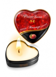 Массажная свеча с ароматом персика Bougie Massage Candle - 35 мл. - Plaisir Secret - купить с доставкой в Коломне
