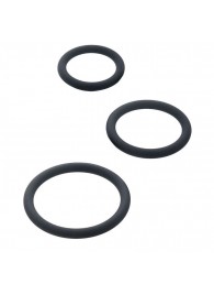 Набор из 3 чёрных эрекционных колец - ToyFa - в Коломне купить с доставкой