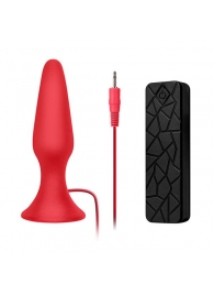 Красная анальная вибропробка с пультом управления MENZSTUFF 5INCH SLIM INTRUDER BUTT PLUG - 13 см. - Dream Toys