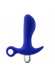 Синий стимулятор простаты с ручкой-кольцом Performance Prostimulator 02 - Blush Novelties - в Коломне купить с доставкой