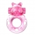 Розовое эрекционное виброкольцо на пенис Pink Bear - Baile - в Коломне купить с доставкой