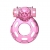 Розовое эрекционное кольцо с вибрацией Pink Bear - Baile - в Коломне купить с доставкой