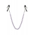Зажимы для сосков с фиолетовой цепочкой Sweet Caress Nipple Chain - Sweet Caress - купить с доставкой в Коломне