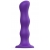 Фиолетовая насадка Strap-On-Me Dildo Geisha Balls size M - Strap-on-me - купить с доставкой в Коломне