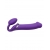 Фиолетовый безремневой вибрострапон Silicone Bendable Strap-On - size XL - Strap-on-me - купить с доставкой в Коломне
