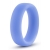 Голубое люминесцентное кольцо Silicone Glo Cock Ring - Blush Novelties - в Коломне купить с доставкой