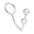 Кольцо на пенис с анальным стимулятором Two Bead Stainless Steel Anal Hook   Cock Ring - BlueLine - в Коломне купить с доставкой