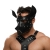 Черная кожаная маска «Собака» - Crazy Handmade - купить с доставкой в Коломне