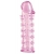 Гелевая розовая насадка на фаллос с шипами - 12 см. - Toyfa Basic - в Коломне купить с доставкой