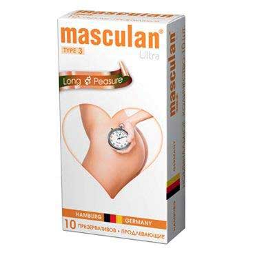 Розовые презервативы Masculan Ultra Long Pleasure с колечками, пупырышками и продлевающим эффектом - 10 шт. - Masculan - купить с доставкой в Коломне