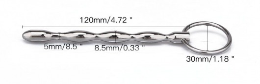 Металлический уретральный плаг с кольцом - Notabu - купить с доставкой в Коломне