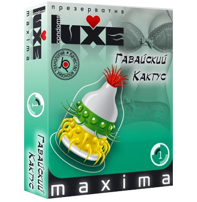 Презерватив LUXE Maxima  Гавайский Кактус  - 1 шт. - Luxe - купить с доставкой в Коломне