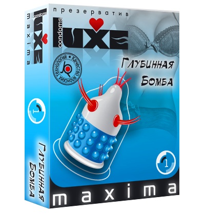 Презерватив LUXE Maxima  Глубинная бомба  - 1 шт. - Luxe - купить с доставкой в Коломне