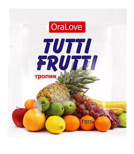 Пробник гель-смазки Tutti-frutti со вкусом тропических фруктов - 4 гр. - Биоритм - купить с доставкой в Коломне