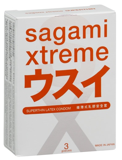 Ультратонкие презервативы Sagami Xtreme SUPERTHIN - 3 шт. - Sagami - купить с доставкой в Коломне