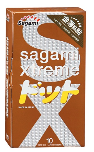 Презервативы Sagami Xtreme FEEL UP с точечной текстурой и линиями прилегания - 10 шт. - Sagami - купить с доставкой в Коломне