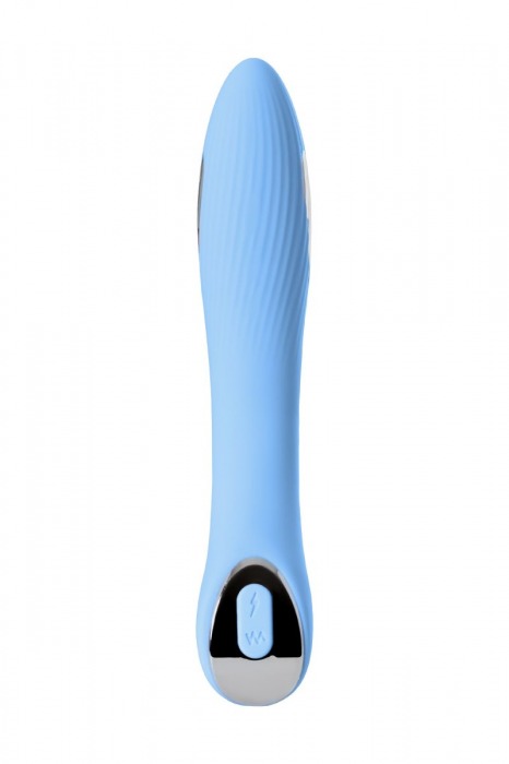 Голубой силиконовый вибратор с электростимуляцией TESLA G-POINT - 21 см. - ToyFa - купить с доставкой в Коломне