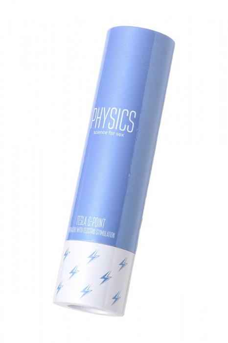 Голубой силиконовый вибратор с электростимуляцией TESLA G-POINT - 21 см. - ToyFa - купить с доставкой в Коломне