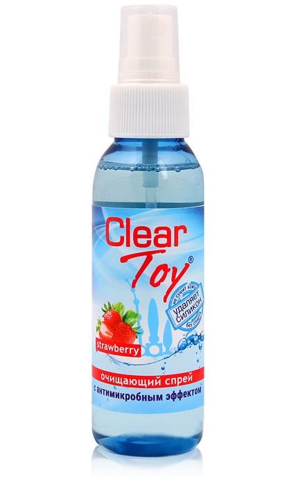 Очищающий спрей для игрушек CLEAR TOY Strawberry - 100 мл. - Биоритм - купить с доставкой в Коломне